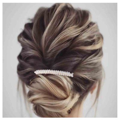 Andelaisi Boho Pearl Hair Comb Gold Pearl Wedding Hair Comb Barrettes Vintage Pearl Hair Comb Headpiece Pearl Headpiece Comb Decorative Headwear Pearl Bride Hair Accessories(Style B)