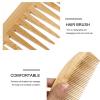 Mikinona Bamboo Hairbrush Set Wood Brush Hair Comb Tail Comb Styling Tool for All Hair view 2