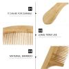 Mikinona Bamboo Hairbrush Set Wood Brush Hair Comb Tail Comb Styling Tool for All Hair view 4
