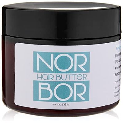 Luna Park Norbor Beauty Organic Hair Butter; treats damaged scalp, and thinning hair; prevents frizz, and promotes hair growth (6 oz Mint Scent)