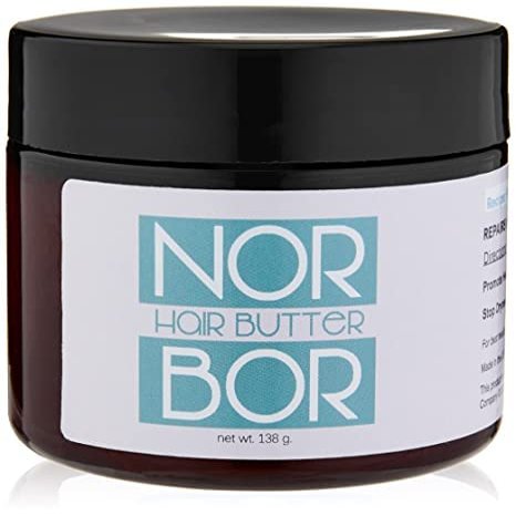 Luna Park Norbor Beauty Organic Hair Butter; treats damaged scalp, and thinning hair; prevents frizz, and promotes hair growth (6 oz Mint Scent)