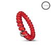 TELETIES - Spiral Hair Coils - Ponytail Holder Hair Ties for Women - Phone Cord Hair Ties - Strong Grip, No Rip, Water Resistant, No Crease Hair Tie Coils - 3 pack (Large, Scarlet Red) view 2