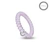 TELETIES - Spiral Hair Coils - Ponytail Holder Hair Ties for Women - Phone Cord Hair Ties - Strong Grip, No Rip, Water Resistant, No Crease Hair Tie Coils - 3 pack (Small, Rose Water Pink) view 2