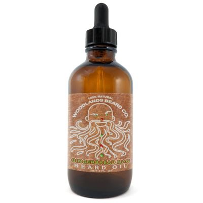 Gingerbread Man Beard Oil - Gingerbread Cookie Inspired Scent (4oz)