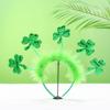 Aularso St Patricks Day Irish Shamrock Headband Hair Hoop Boppers Decoration Hair Accessories for Women and Children (G) view 2