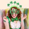 Aularso St Patricks Day Irish Shamrock Headband Hair Hoop Boppers Decoration Hair Accessories for Women and Children (G) view 3