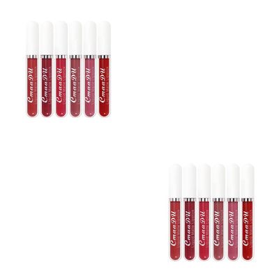 Magik 6-12 Pack Set Lipstick Matte Finish Liquid Lip Gloss Long Lasting Waterproof (#2, 12 Pcs2 Ea)