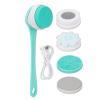 Electric Shower Back Brush, IP67 USB Long Handle Body Scrubber Exfoliating Shower Massage Brush with 3 Gear Adjustment and 5 Brush Replacement Heads view 1
