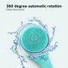 Electric Shower Back Brush, IP67 USB Long Handle Body Scrubber Exfoliating Shower Massage Brush with 3 Gear Adjustment and 5 Brush Replacement Heads view 2