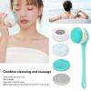 Electric Shower Back Brush, IP67 USB Long Handle Body Scrubber Exfoliating Shower Massage Brush with 3 Gear Adjustment and 5 Brush Replacement Heads view 3