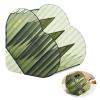 DASITON Large Capacity Makeup Brush Holder Organizer,4 Slot Love Makeup Brushes Cup,Heart shaped Makeup Organizer,for Vanity,Bathroom,Desk Storage Container,Cosmetic Display cases(Clear Green) view 1