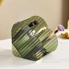 DASITON Large Capacity Makeup Brush Holder Organizer,4 Slot Love Makeup Brushes Cup,Heart shaped Makeup Organizer,for Vanity,Bathroom,Desk Storage Container,Cosmetic Display cases(Clear Green) view 2