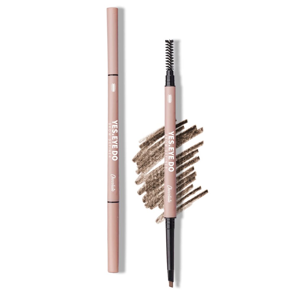 Eyebrow Pencil Dark Brown, Deep Brown Brow Pen for Women, Long-lasting Brow Definer Pen, Create Natural & Bushy Brow Lamination, Chocolate, YES.EYE DO