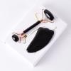 Rose Gold Face Roller Gua Sha Tool Massage Set Natural Obsidian Stone,1 Set with Gift Box view 1
