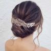 Andelaisi Boho Leaf Hair Comb Gold Leaf Bridal Hair Comb Barrettes Olive Branch Hair Comb Headpiece Vintage Leaf Comb Barrette for Women Wedding Headpieces Bride Hair Accessories view 3