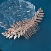 Andelaisi Boho Leaf Hair Comb Gold Leaf Bridal Hair Comb Barrettes Olive Branch Hair Comb Headpiece Vintage Leaf Comb Barrette for Women Wedding Headpieces Bride Hair Accessories view 4
