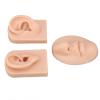 3D Educational Simulation Display Props Kit Include 1 X Nose and Mouth Model and 1 X Pair of Ear Model for Piercing Suture Practice (Silicone Material) (Medium Skin Color) view 1