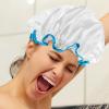 FOMIYES 4pcs Bathing Caps Elastic Shower Hats for Women Reusable Hair Covers for Shower Satin Lined Comfortable Fit for Home Beauty Salons view 2