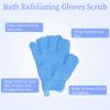 4 Pairs Bath Exfoliating Gloves Scrub, Double Sided Bath Mitts Scrubs for Shower, Exfoliating Shower Mitt Body Scrubber Glove, Bathing Accessories for Bath, Spa, MassageYellow, Red, Pink, Light Blue view 4