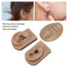 3D Educational Simulation Display Props Kit Include 1 X Nose and Mouth Model and 1 X Pair of Ear Model for Piercing Suture Practice (Silicone Material) (Dark Skin Color) view 3