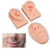 Pongnas 3D Educational Simulation Display Props Kit Include 1 X Nose and Mouth Model and 1 X Pair of Ear Model for Piercing Suture Practice (Silicone Material) (Light Skin Color) view 3