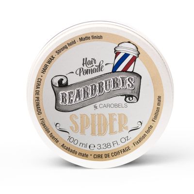 BY CAROBELS BEARDBURYS Barber Grade Spider Hair Styling Wax With Medium Hold & Natural Looking Finish, Hair Volume for Men, 3,5 Fl Oz, Unscented, 1 Ounce
