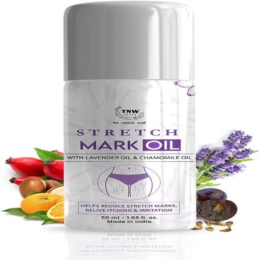 BETT The Natural WASH Stretch Mark Oil with Roll On for Reducing Scars & Pigmentation | with Lavender & Chamomile Oil | Safe to Use During Pregnancy