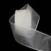 2 Spools Wedding Solid Cream Ivory Sheer Wired Ribbon 2''W view 1