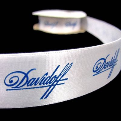 100% Authentic Davidoff White Satin Ribbon 7/8''W
