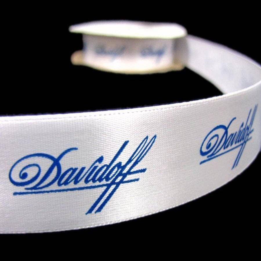 100% Authentic Davidoff White Satin Ribbon 7/8''W