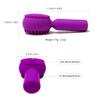 2 PC Silicone Facial Cleansing Brush 2 in 1 Facial Scrubber Manual Exfoliating Facial Brush Face Cleanser Face Exfoliator Ultrafine Bristles for Sensitive Skin Easy to Clean Lather Well(Black&Purple) view 3