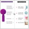 2 PC Silicone Facial Cleansing Brush 2 in 1 Facial Scrubber Manual Exfoliating Facial Brush Face Cleanser Face Exfoliator Ultrafine Bristles for Sensitive Skin Easy to Clean Lather Well(Black&Purple) view 4