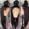26 Inches Kinky Straight Yaki Cuticle Aligned Virging Hair Human Hair Lace 13x6 Front Wig Raw Brazilian lace Wig view 2
