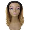 LUXLUXE Leal Curly Layered 18.5 in Long Half Wig Mix Human Hair and Synthetic Fibers, Multiple Shades of Natural & Blended Colors view 1