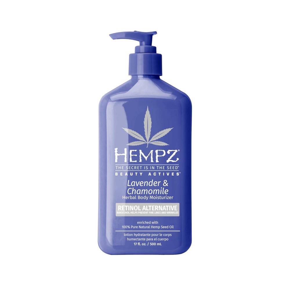 Hempz Body Lotion - Lavender & Chamomile Herbal Limited Edition Daily Moisturizing Cream, Shea Butter, Aloe, Lavender Extract Body Moisturizer - Skin Care Products, Hemp Seed Oil - 17 Fl Oz