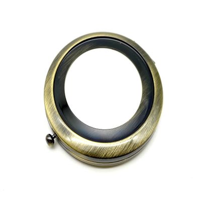 3dancraftit Round Personalized DIY Blank Portable Pocket Compact Photo Mirror Frame Double Sided Travel Makeup 2 3/4" / 7cm Anti Bronze AC58