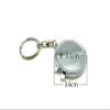3dancraftit Round Personalized DIY Blank Portable Pocket Compact Photo Mirror Frame Double Sided Travel Makeup Mirror with Keyring Nickel 1 7/16" / 3.6cm AC102 view 2