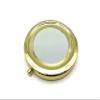 3dancraftit Round Personalized DIY Blank Portable Pocket Compact Photo Mirror Frame Double Sided Travel Makeup 2 3/4" / 7cm Golden AC92 view 1