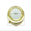 3dancraftit Round Personalized DIY Blank Portable Pocket Compact Photo Mirror Frame Double Sided Travel Makeup 2 3/4" / 7cm Golden AC92 view 2