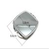 3dancraftit Personalized DIY Blank Portable Pocket Compact Photo Mirror Frame Double Sided Travel Makeup Mirror Nickel 2 5/8" / 6.6cm E16 view 2