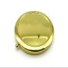 3dancraftit Round Personalized DIY Blank Portable Pocket Compact Photo Mirror Frame Double Sided Travel Makeup 2 3/4" / 7cm Golden AT75 view 1
