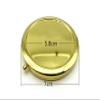 3dancraftit Round Personalized DIY Blank Portable Pocket Compact Photo Mirror Frame Double Sided Travel Makeup 2 3/4" / 7cm Golden AT75 view 2