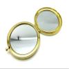 3dancraftit Round Personalized DIY Blank Portable Pocket Compact Photo Mirror Frame Double Sided Travel Makeup 2 3/4" / 7cm Golden AT75 view 3