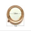 3dancraftit Round Personalized DIY Blank Portable Pocket Compact Photo Mirror Frame Double Sided Travel Makeup 2 3/4" / 7cm Rose Gold T27 view 2
