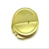 3dancraftit Round Personalized DIY Blank Portable Pocket Compact Photo Mirror Frame Double Sided Travel Makeup Mirror Golden 2 1/2" / 6.2cm E17 view 1