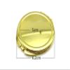 3dancraftit Round Personalized DIY Blank Portable Pocket Compact Photo Mirror Frame Double Sided Travel Makeup Mirror Golden 2 1/2" / 6.2cm E17 view 2