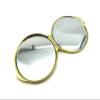 3dancraftit Round Personalized DIY Blank Portable Pocket Compact Photo Mirror Frame Double Sided Travel Makeup Mirror Golden 2 1/2" / 6.2cm E17 view 3