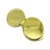 3dancraftit Round Personalized DIY Blank Portable Pocket Compact Photo Mirror Frame Double Sided Travel Makeup Mirror Golden 2 1/2" / 6.2cm E17 view 4