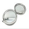 3dancraftit Round Personalized DIY Blank Portable Pocket Compact Photo Mirror Frame Double Sided Travel Makeup 2 3/4" / 7cm Nickel AC128 view 3