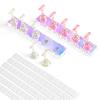 BQAN 2 Set Nail Holder for Painting Nails, Aurora Acrylic Nail Stand for Press on / Fake Nail Tips Training / Nails Display with 96 Pcs Reusable Adhesive Putty view 1